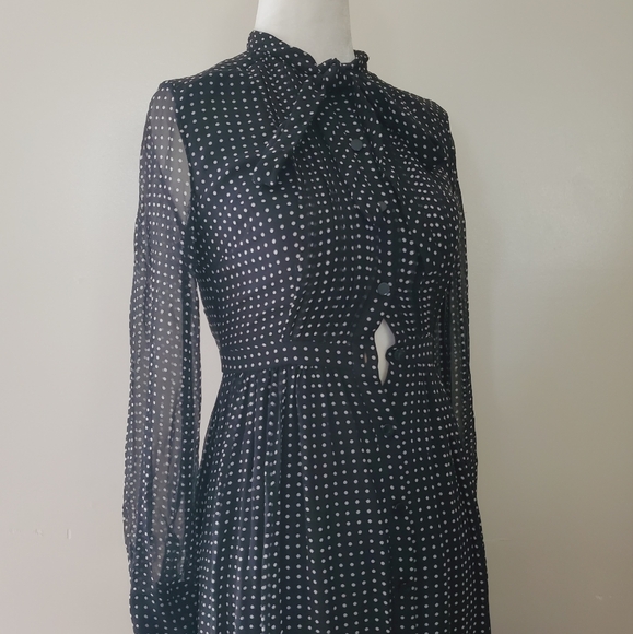 Kate Spade Silk Polka Dot Midi Dress - Picture 2 of 16